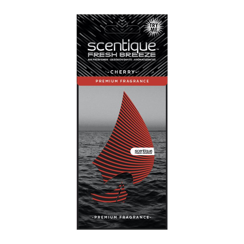 Scentique Fresh Breeze Paper Air Freshener 1 Pack - Cherry CASE PACK 24