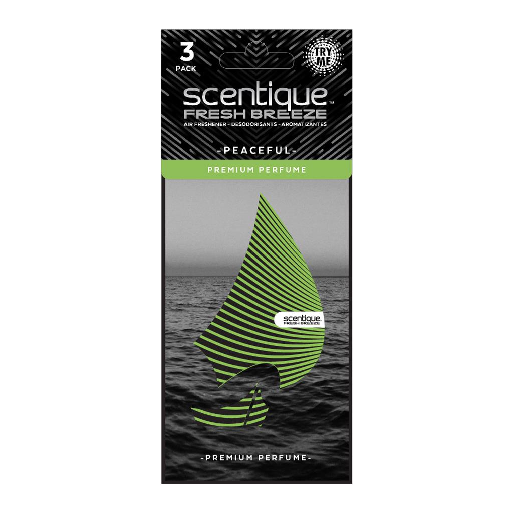 Scentique Fresh Breeze Life Paper Air Freshener 3 Pack - Peaceful CASE PACK 8