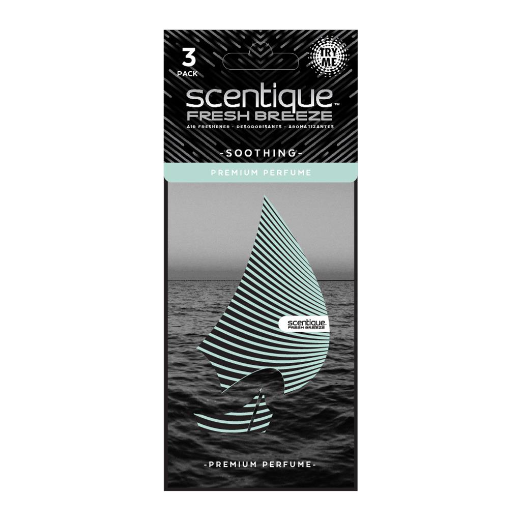 Scentique Fresh Breeze Life Paper Air Freshener 3 Pack - Soothing CASE PACK 8