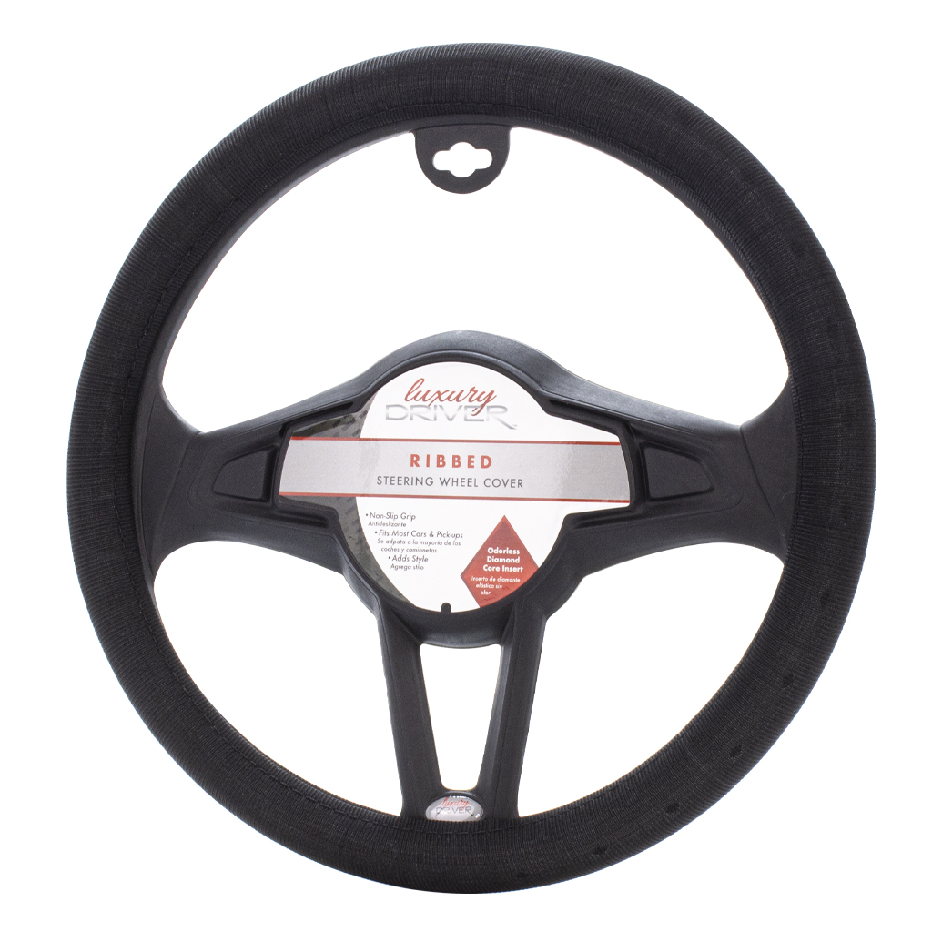 Luxury Driver Steering Wheel Cover - Ribbed