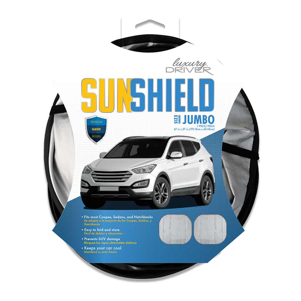 Luxury Driver Classic Twist Sun Shield- Jumbo