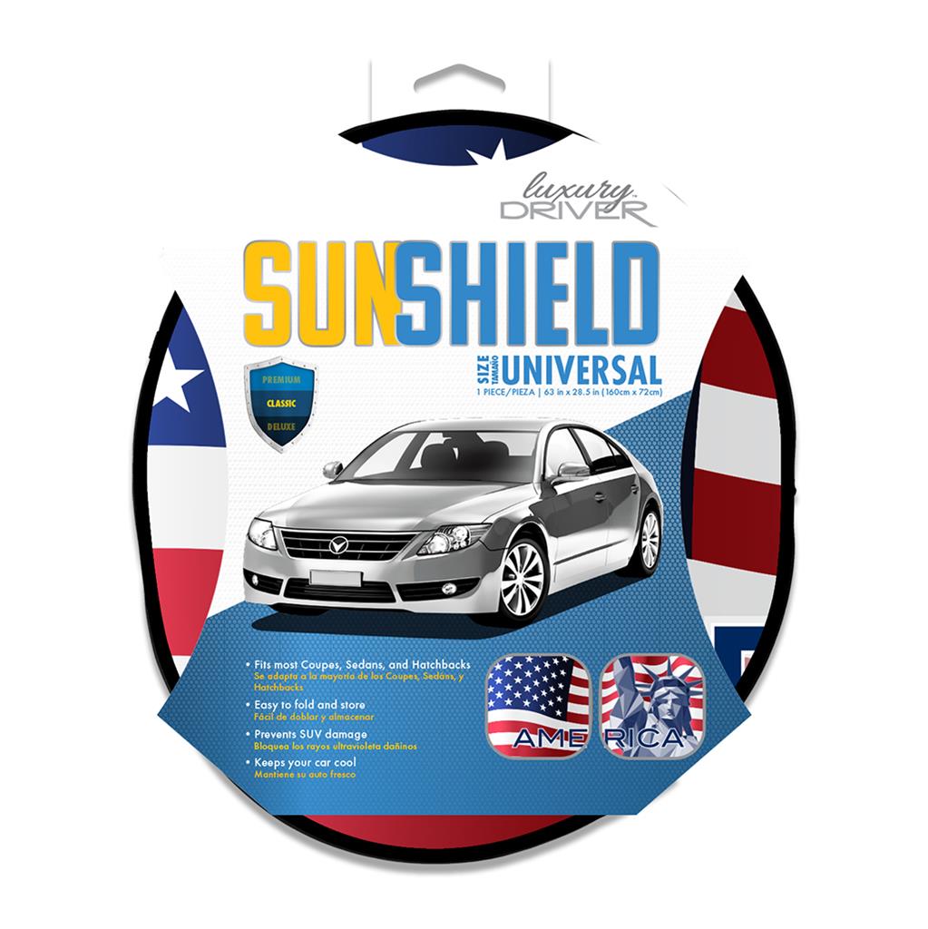 Luxury Driver Americana Universal Sun Shield Classic Twist