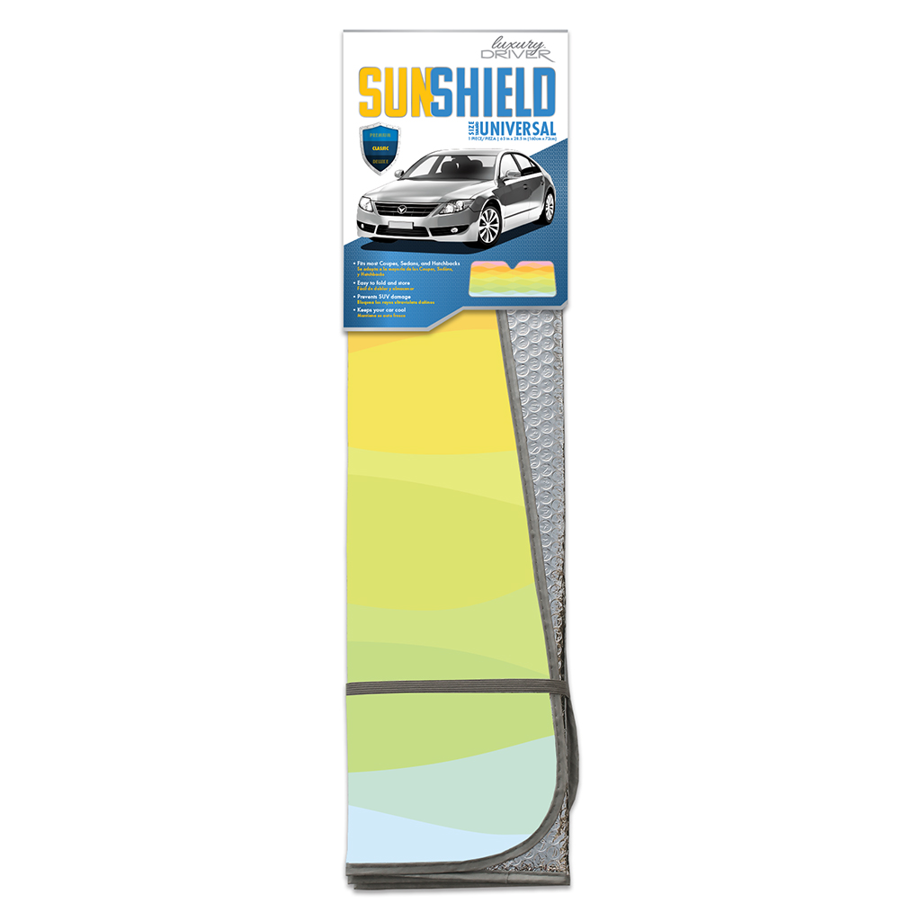 Luxury Driver Sun Shield Classic Beachy Wave- Universal