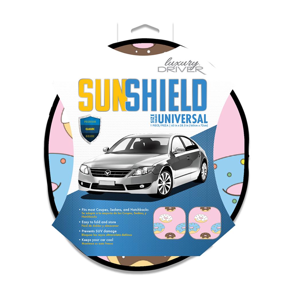Luxury Driver Sun Shield Classic Twist Donuts- Universal