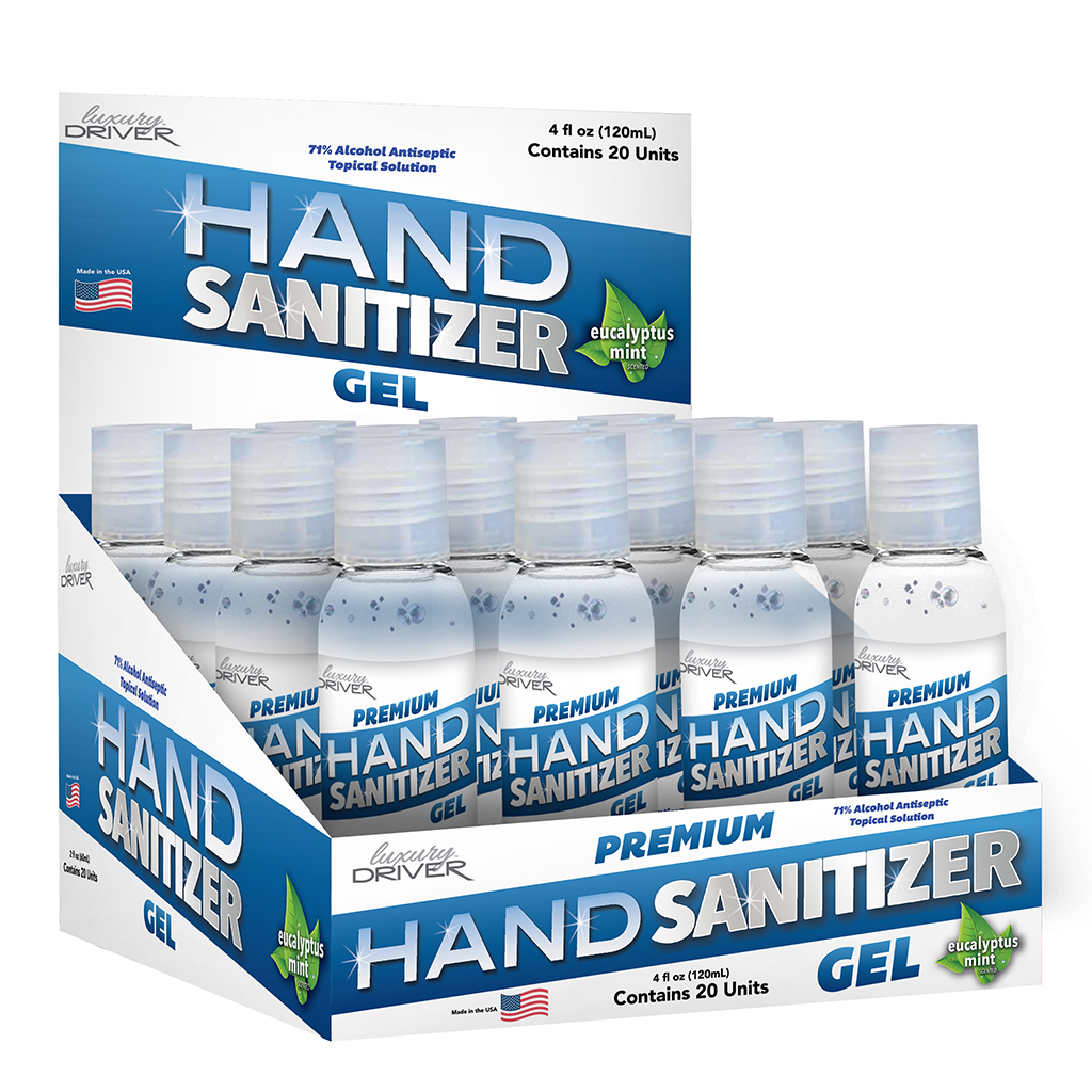 Hand Sanitizer 4 Ounce Gel - 20 Piece Display