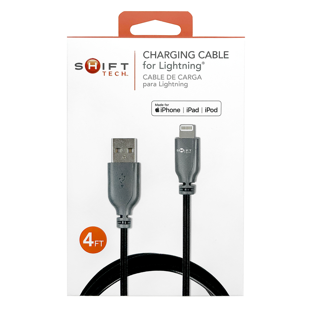 Shift Tech Lightning PVC Cable Black/Gray 4ft