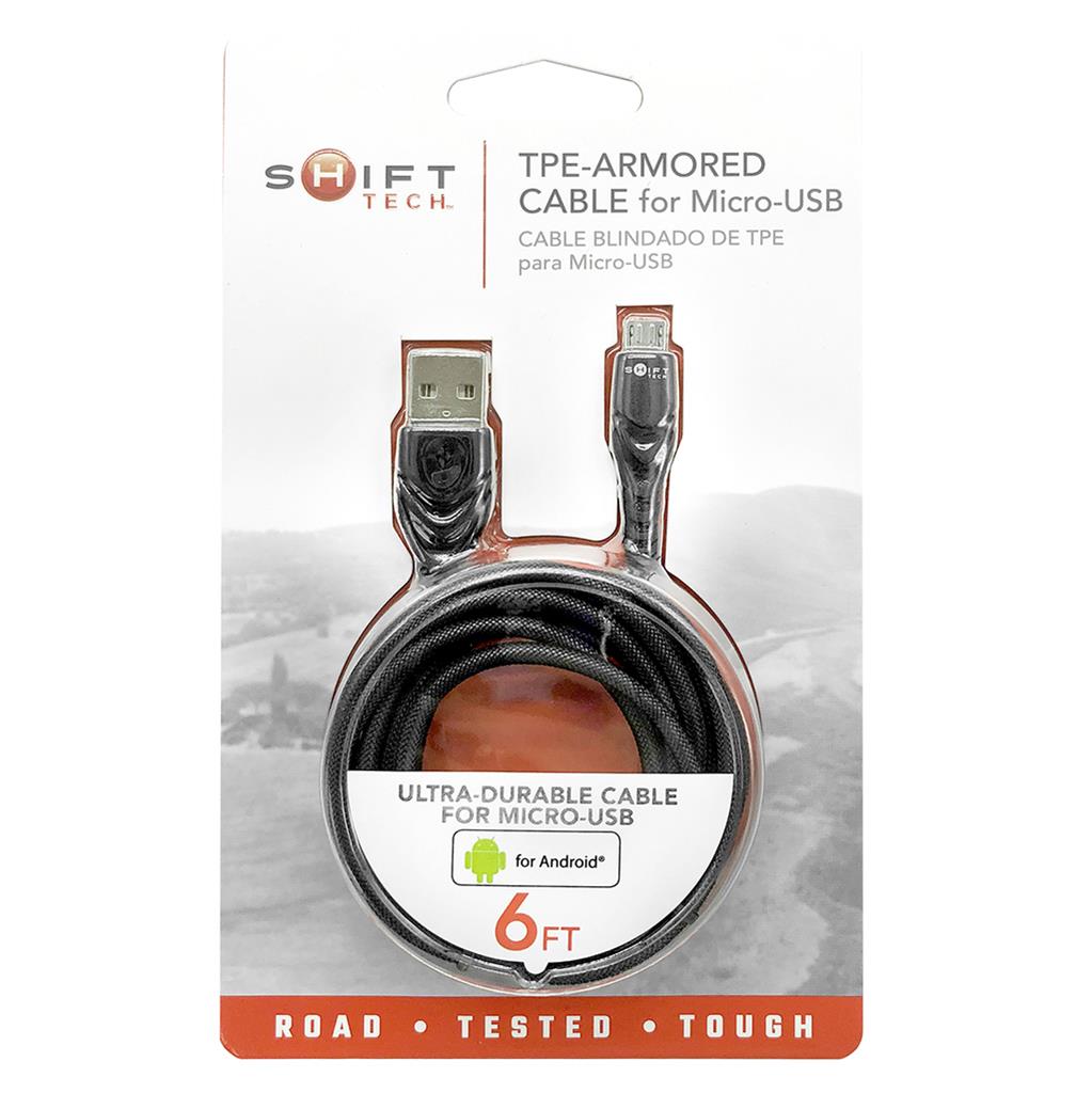 Shift Tech Micro-USB King Kong Cable Gray/Black 6ft