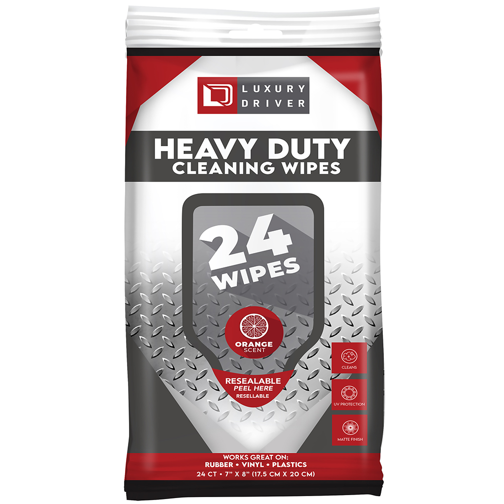 Luxury Driver Heavy Duty Degreaser XL Wipes 20 Count - Citrus