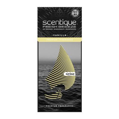 Scentique Fresh Breeze Paper Air Freshener 1 Pack - Vanilla CASE PACK 24