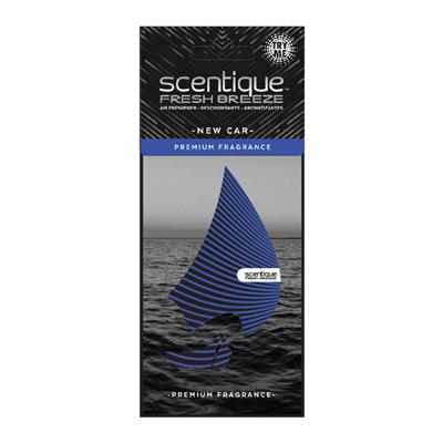 Scentique Fresh Breeze Paper Air Freshener 1 Pack - New Car CASE PACK 24