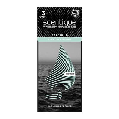 Scentique Fresh Breeze Life Paper Air Freshener 3 Pack - Soothing CASE PACK 8