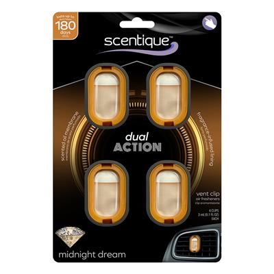 Scentique Vent Clip 4 Pack - Midnight Dream CASE PACK 6