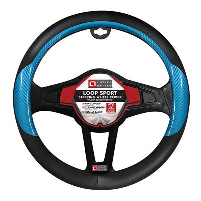 Luxury Driver Loop Sport Steering Wheel Cover- Blue