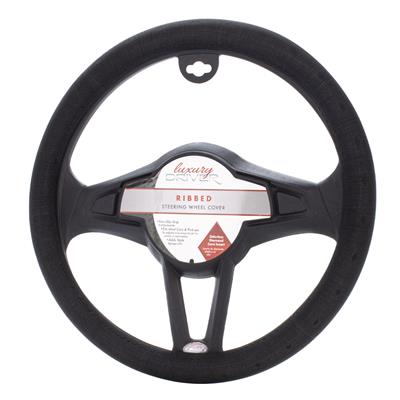 Luxury Driver Steering Wheel Cover - Ribbed