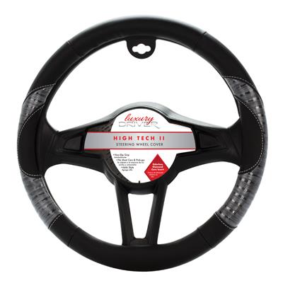 Luxury Driver Steering Wheel Cover - High Tech 11 Grey