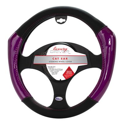 Luxury Driver Purple Cat Ear Steering Wheel Cover