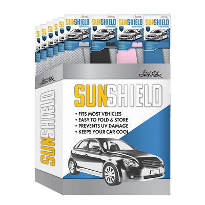 Luxury Driver Classic Accordion Sunshield Universal Display 24 Pc