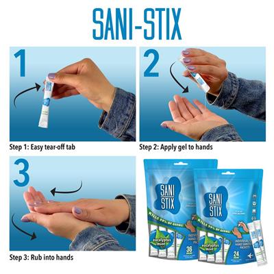 24 Count Sani Stix Hand Sanitizer Bag