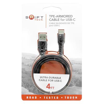 Shift Tech Type C King Kong Cable Gray/Black 4ft CASE PACK 6