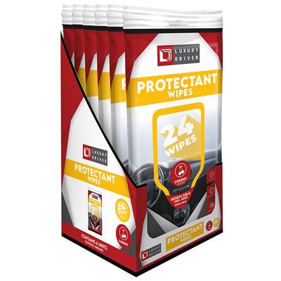 Luxury Driver Protectant Wipes 24 Count - Cherry CASE PACK 6