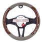 Luxury Driver Steering Wheel Cover - Executive Leather Grey