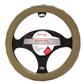 Luxury Driver Steering Wheel Cover - Quilted Sport Tan