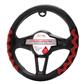 Luxury Driver Hypercomb Carbon Fiber Steering Wheel Cover Black/Red